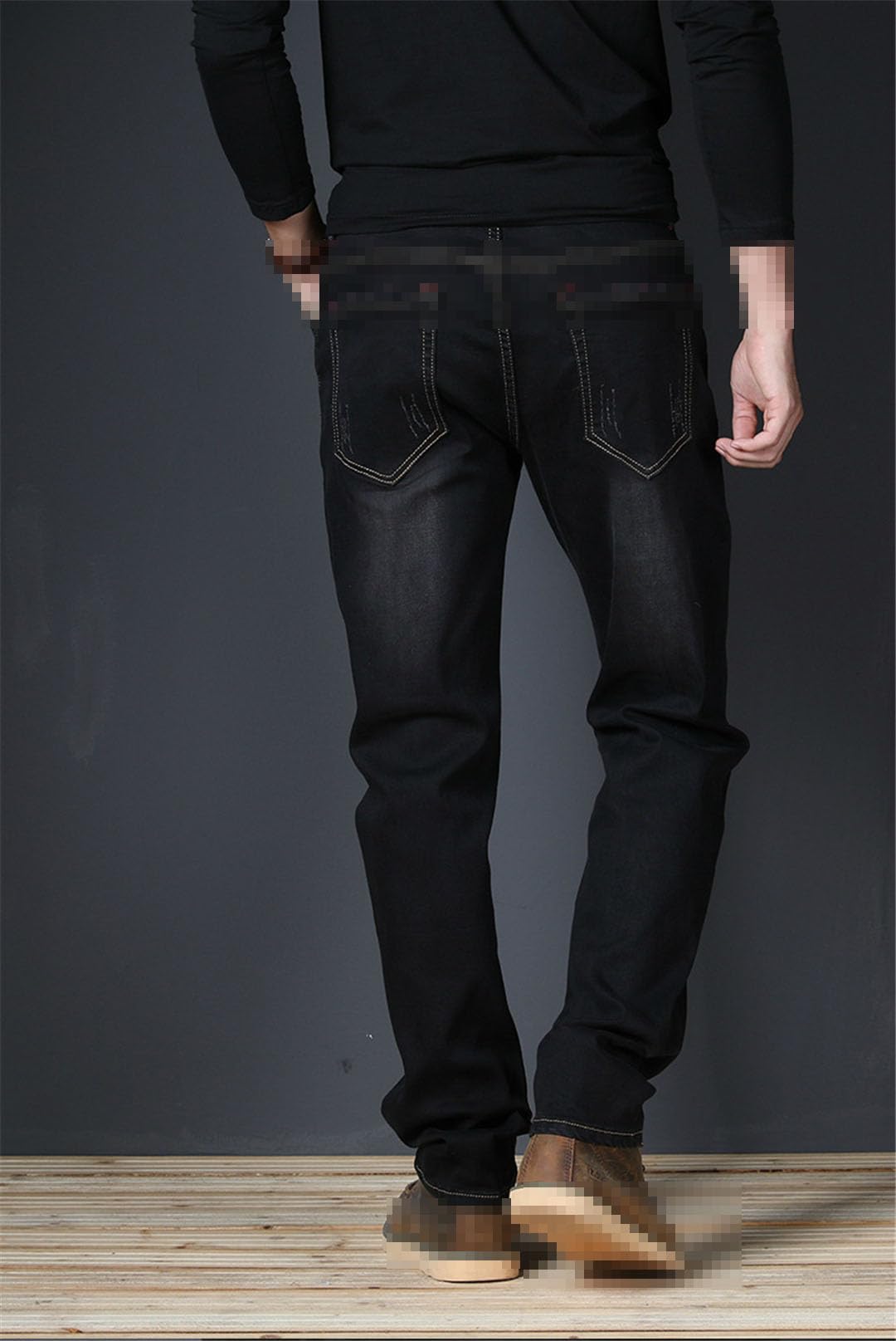 Vogrtcc Jeans Rectos Elásticos Hombre Tallas Grandes
