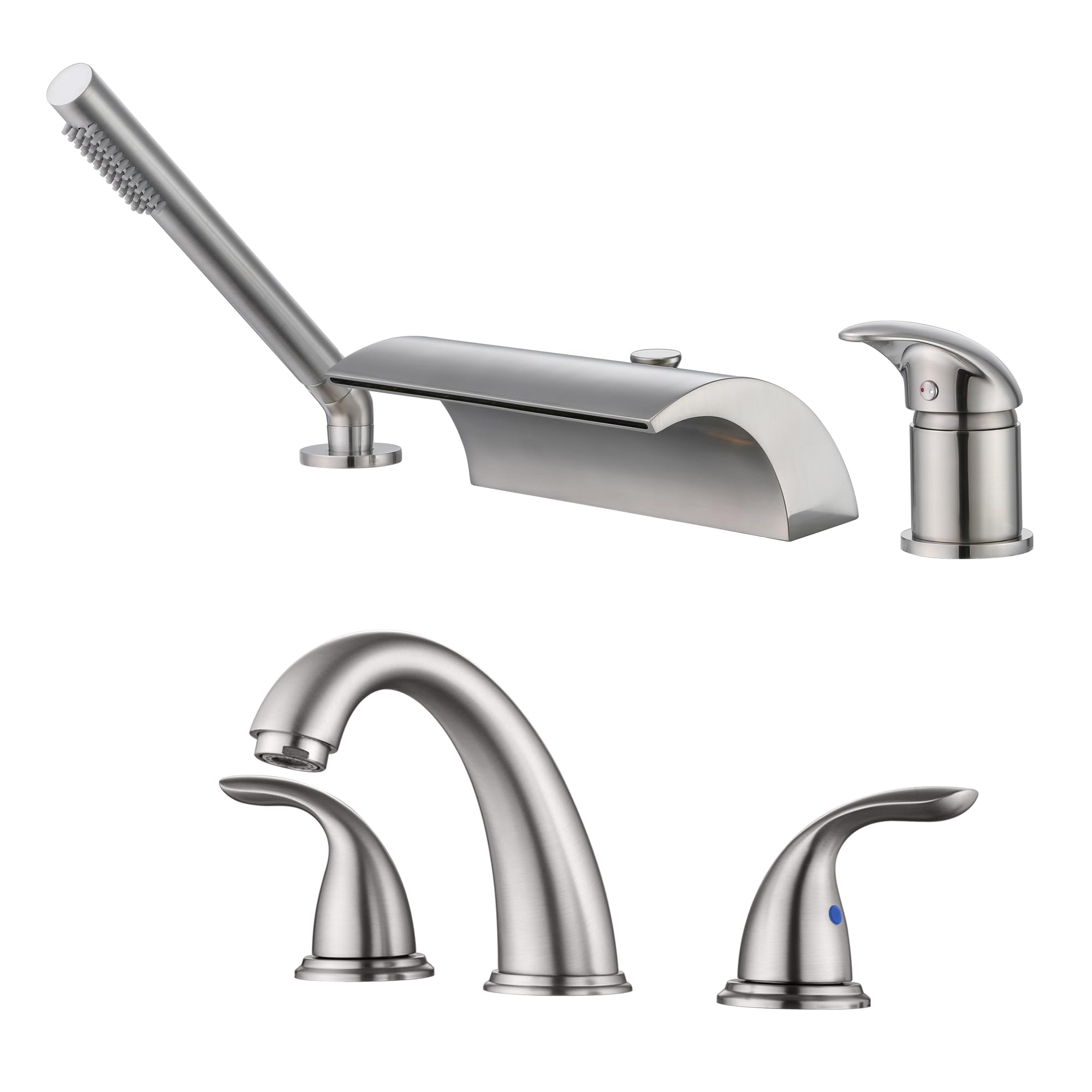 Hcfyauis Roman Tub Faucet S2138nw+ 8 Inch Widespread Bathroom Faucet S1423s-Bn