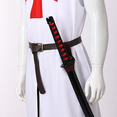 Miniatura 10 de BLESSUME Cinturón medieval de caballero con espada rana funda de estoque, soporte de vaina de estoque, 1 unidad