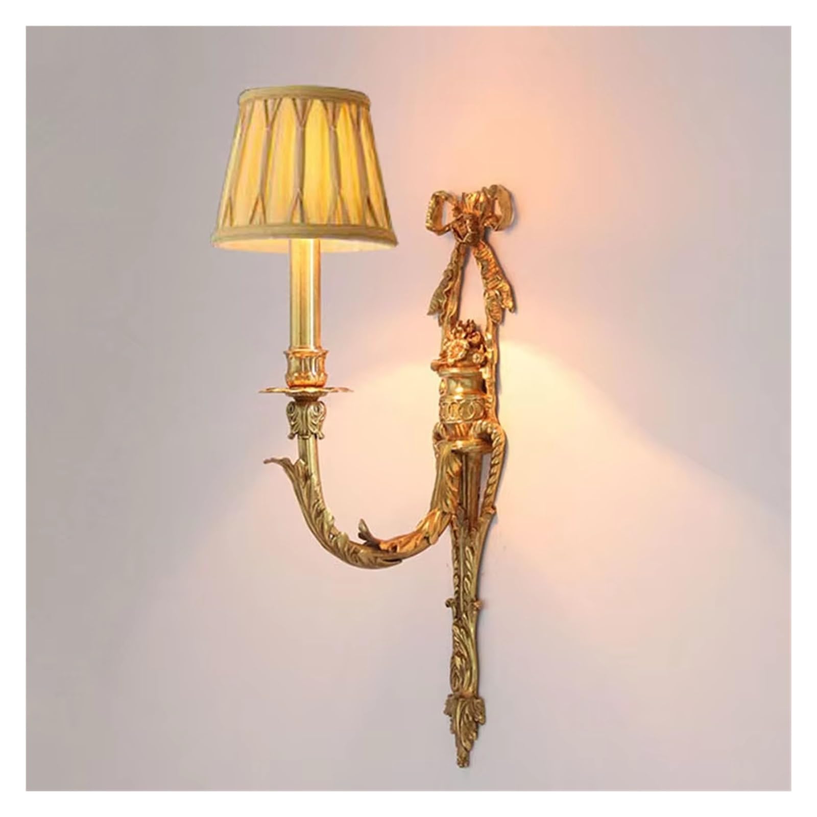 ASerZenith Copper Wall Lamp Villa Living Room Bedroom Wall Lamp(1 Head)