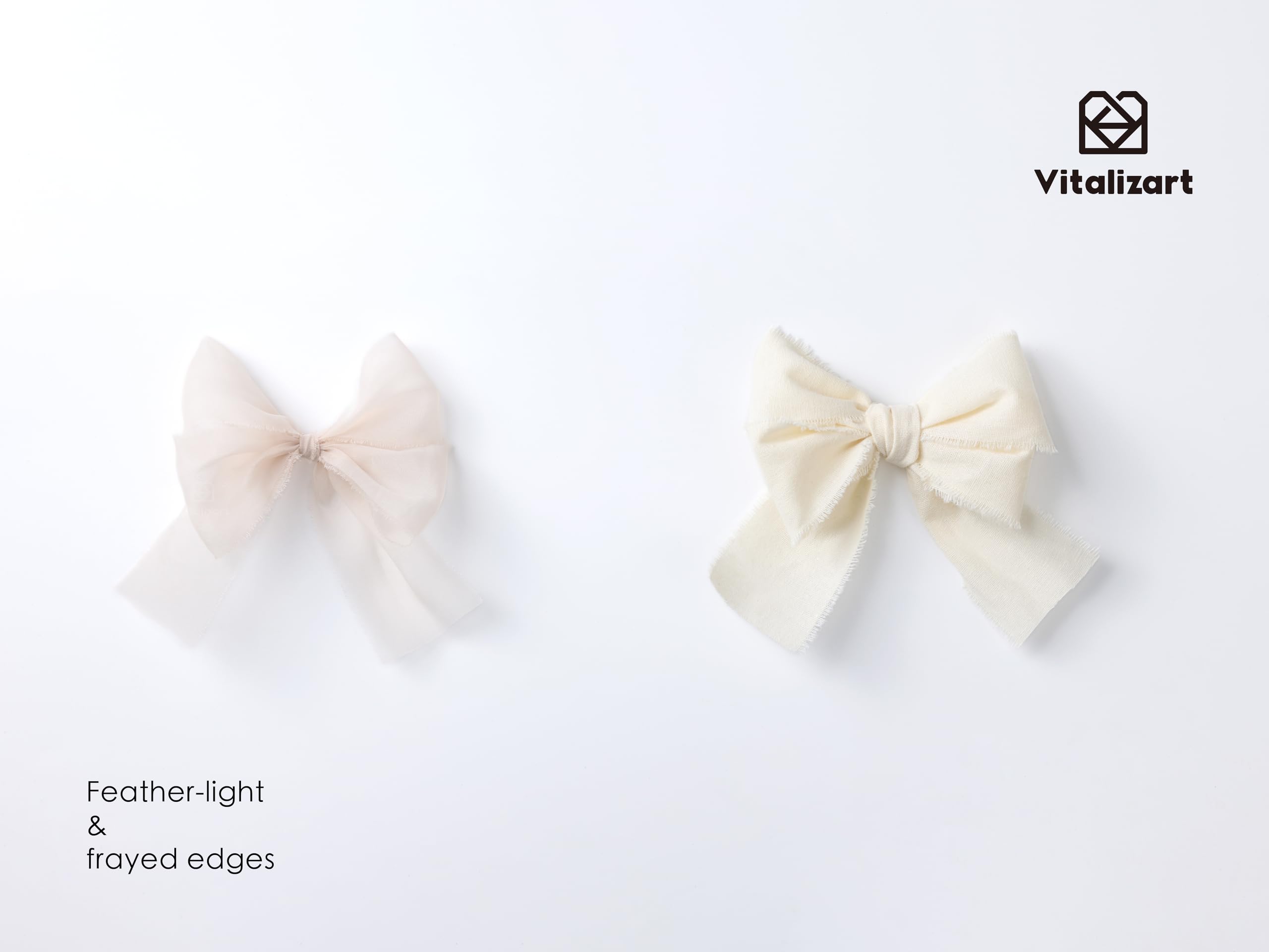 Vitalizart Organza Ribbon Frayed Sheer Organza White Pink Grey Set 1.5" Silk Like Ribbons for Valentines Day Gift Wrapping Craft Flower Bouquet Wedding Invitations Mesh Fabric 15 Yards