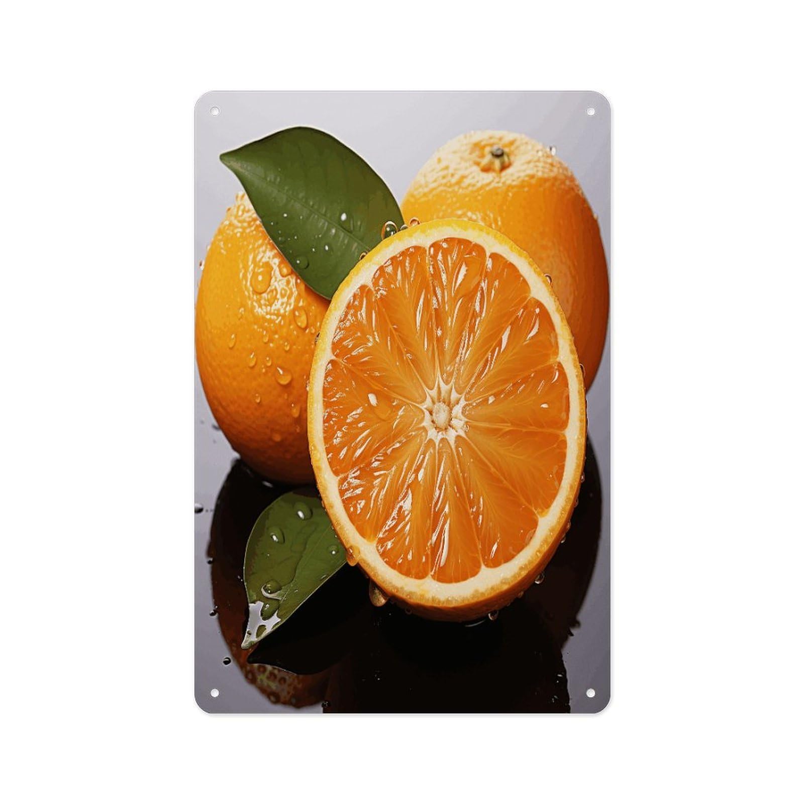 Fekiloot Style Orange Wall Decor Metal Signs Tin Signs Poster