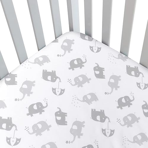 Sábana bajera ajustable para cuna para bebé, niños o niñas, de microfibra suave y sedosa de 52 x 28 pulgadas, se adapta a colchón de cuna de tamaño