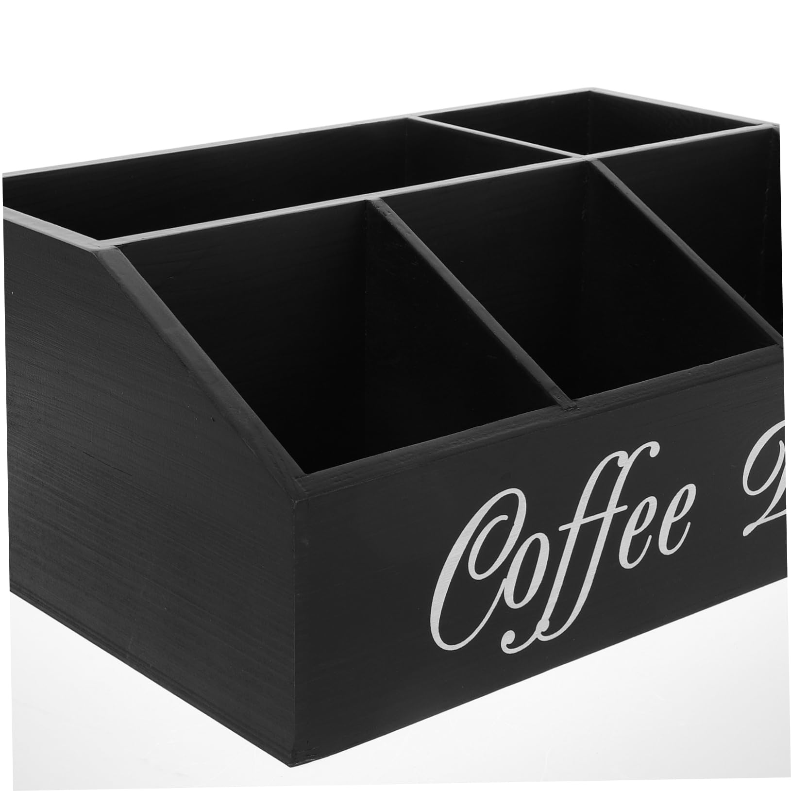 Cabilock Kaffeestation-organizer Aus Holz Multifunktionaler Aufbewahrungsbox Für Arbeitsplatte Kaffeezubehör Organizer Mit Fachdesign Für Zuckerpäckchen Papiertücher Strohhalme Besteck