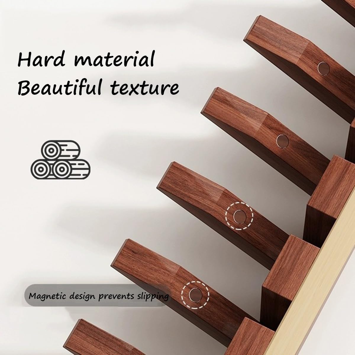 Porte-manteau mural en bois massif hêtre, 4/8/10/12 crochets pliables forme piano, patère murale vintage sans perçage ou avec vis, rangement gain de place pour entrée, chambre(Natural,56cm/22in)