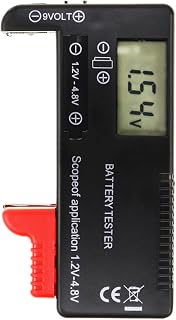 Digital Battery Tester,Universal Battery Checker for AA AAA C D 9V 3.7V 1.5V Button Cell - Portable Accurately Check Battery Charge Level Household Batteries