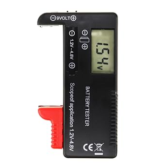 Digital Battery Tester,Universal Battery Checker for AA AAA C D 9V 3.7V 1.5V Button Cell - Portable Accurately Check Battery Charge Level Household Batteries