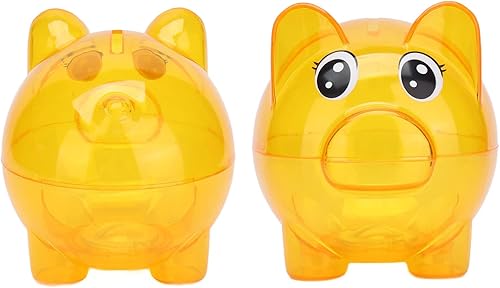 Miniatura 6 de Fydun Alcancía de plástico transparente, alcancía con forma de cerdo inastillable para una amplia gama de usos (S (7.9 x 4.9 x 2.8 pulgadas)