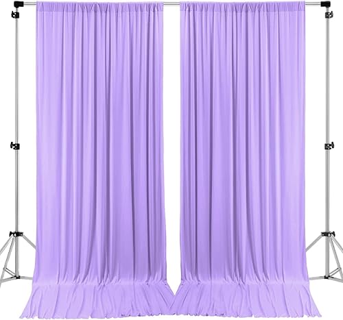 AK TRADING CO. Cortinas para fondo de poliéster negro, de 10 x 10 pies, paneles de cortina con bolsillos para la barra, decoración para ventana,