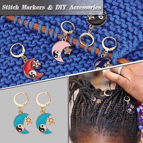 NBEADS 24 Pcs Evil Eye Locking Stitch Markers - Image 4