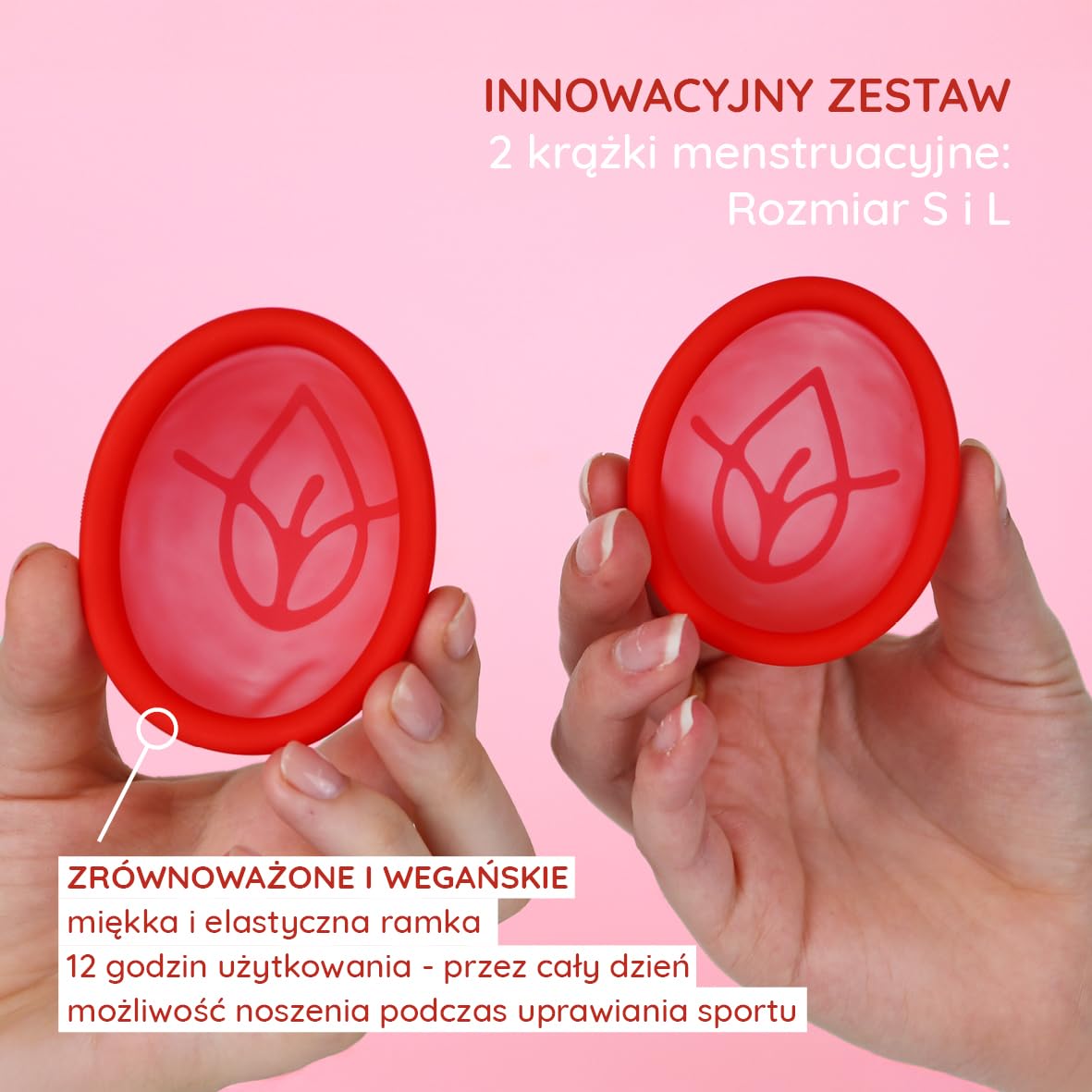 Krążek menstruacyjny MYLILY® zestaw 2 sztuk | 100% silikon medyczny I okres | krążek menstruacyjny I zrównoważony i oszczędny I krążek menstruacyjny | wielokrotnego użytku I S + L