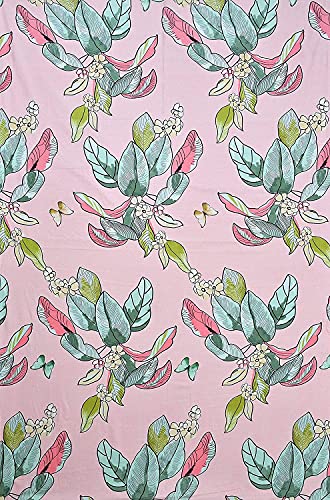 Image of Microfiber Fabric Neo Diwan Blend Set of Bedsheet 5 Cushion Covers and 2 Bolster Covers (Pink, 60X90 Inch, 16x16 Inch, 18x28 Inch) - 8pcs