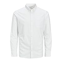Jack & Jones Camicia da Uomo Slim Fit, White/Fit: Slim Fit.