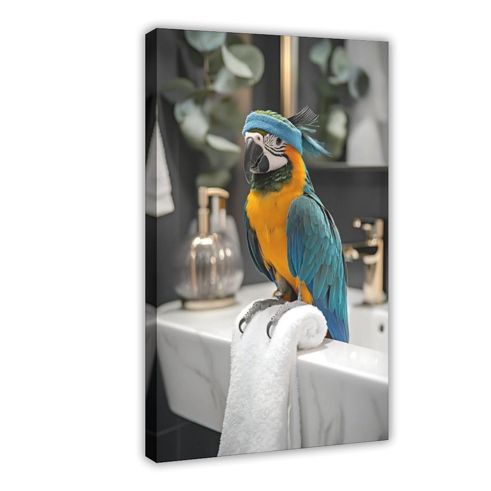 Impression sur toile oiseau tropical avec finitions de qualité 40x60 - 8