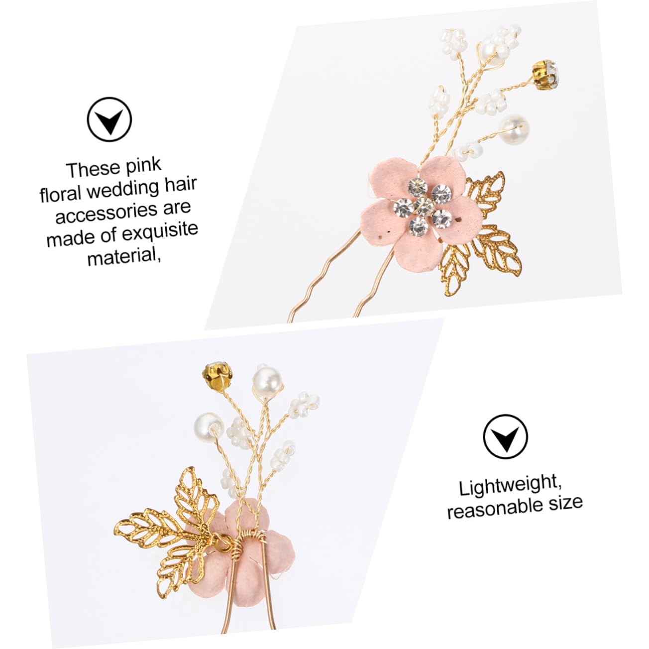 MAGICLULU 8 Stk Blumenkamm-haarnadel-set Haarnadeln Hochzeitshaarspangen Für Bräute Blumendekor Blumenkopfschmuck Haar Klammern Hochzeit Haarkamm Rosa Koreanisch Braut Plastik Einstellen