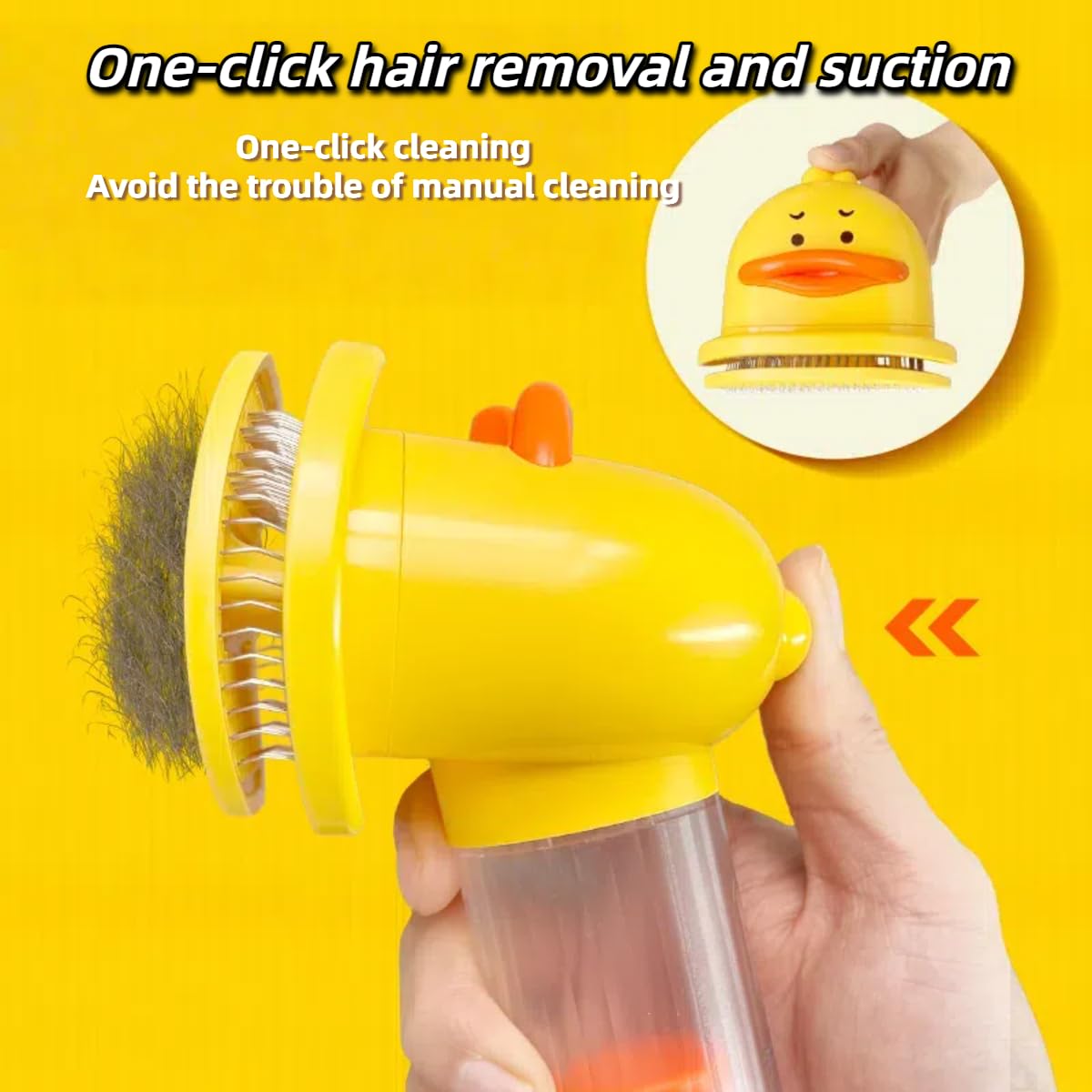 3-in-1 Hair Brush,Self Cleaning Slicker Brush/Cat & Dog Blow Dryer Portable/Hair Suction Device,Suitable for Pets with Long or Short Hair Dog & Cat