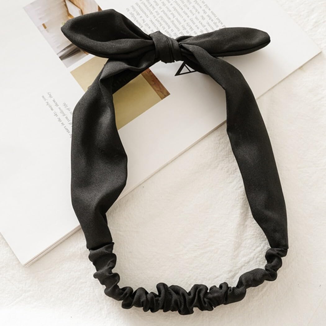 Diademas elásticas con nudo para mujer, 6 bandas de pelo de tela con lazo, accesorios de moda