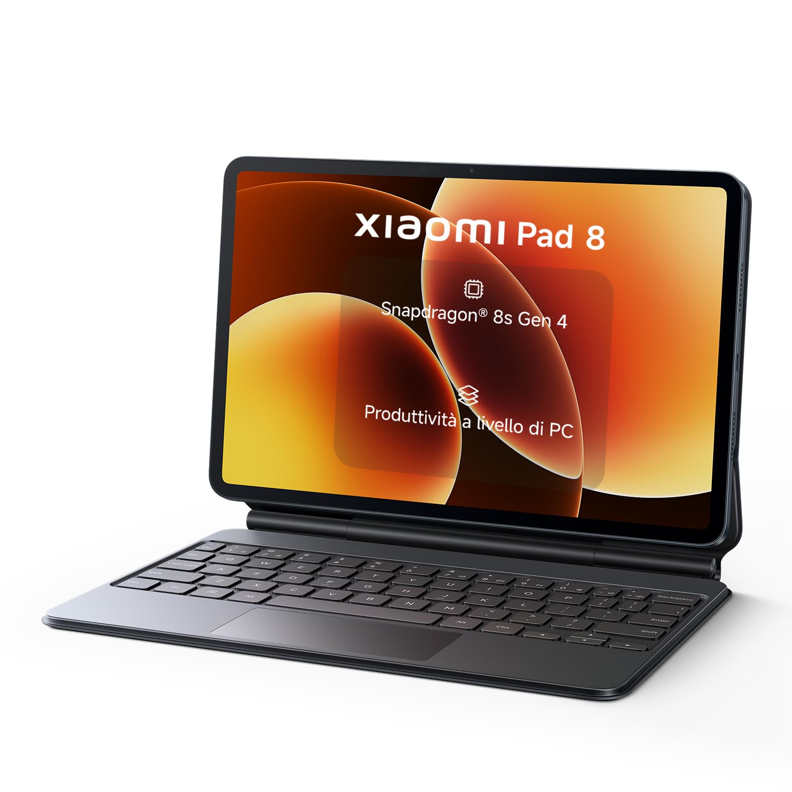 XIAOMI Pad 8 + Keyboard, Tablet 11,2'', 8+128 GB, Snapdragon® 8s Gen 4, Batteria 9200 mAh, HyperAI, Grigio, Garanzia 2 anni del produttore+1 anno extra, Caricatore non incluso