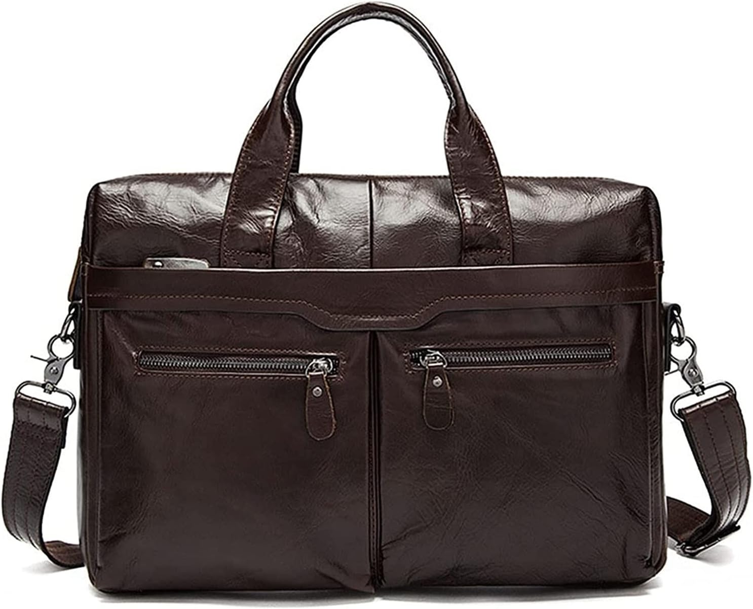 Business Bag Leather 14 Inch Laptop Briefcase Messenger Crossbody Satchel Computer Handbag Shoulder bag