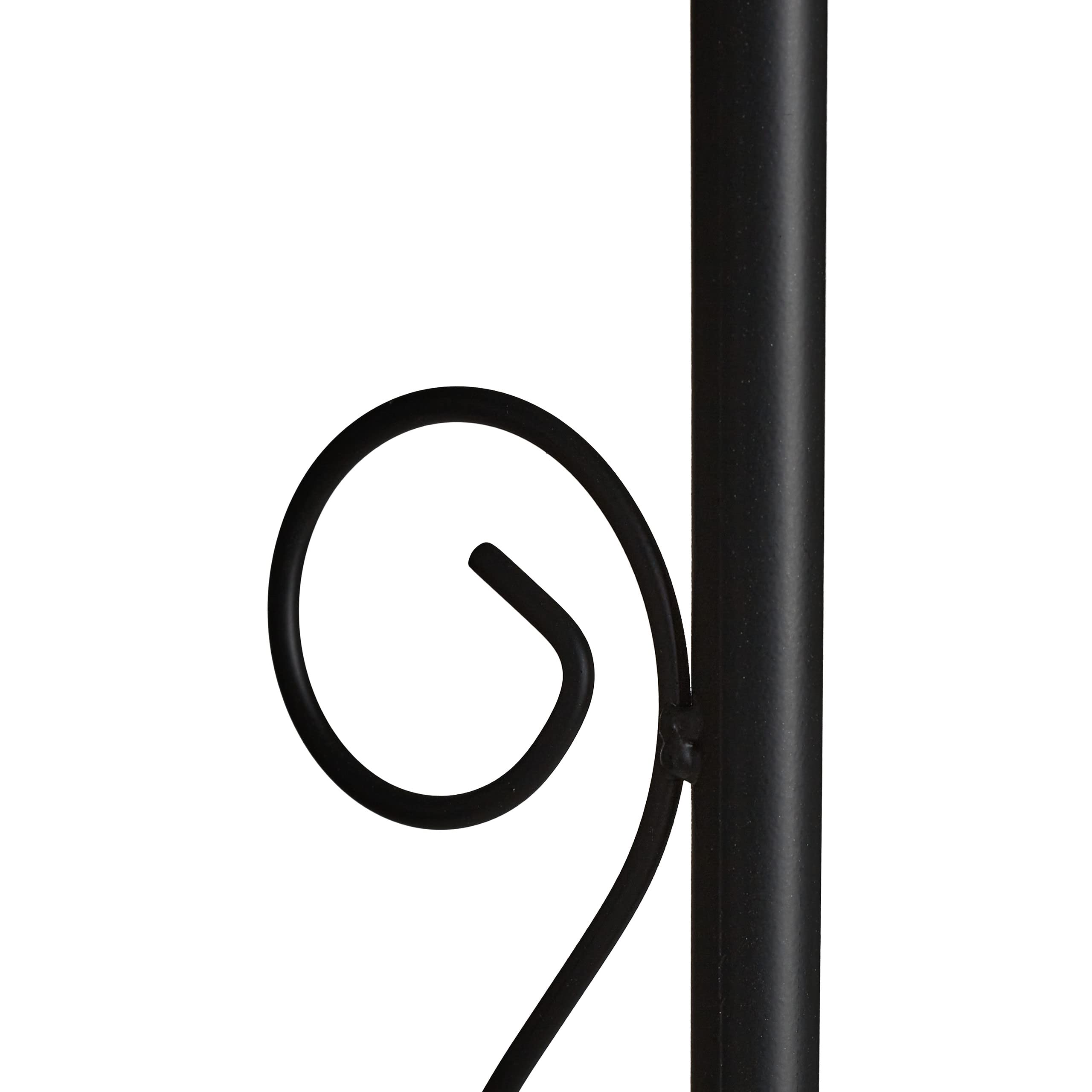Relaxdays Arche à rosiers en métal, Portail Jardin, HxLxP : 227x114x37 cm, tuteur Solide pour Plantes grimpantes, Noir