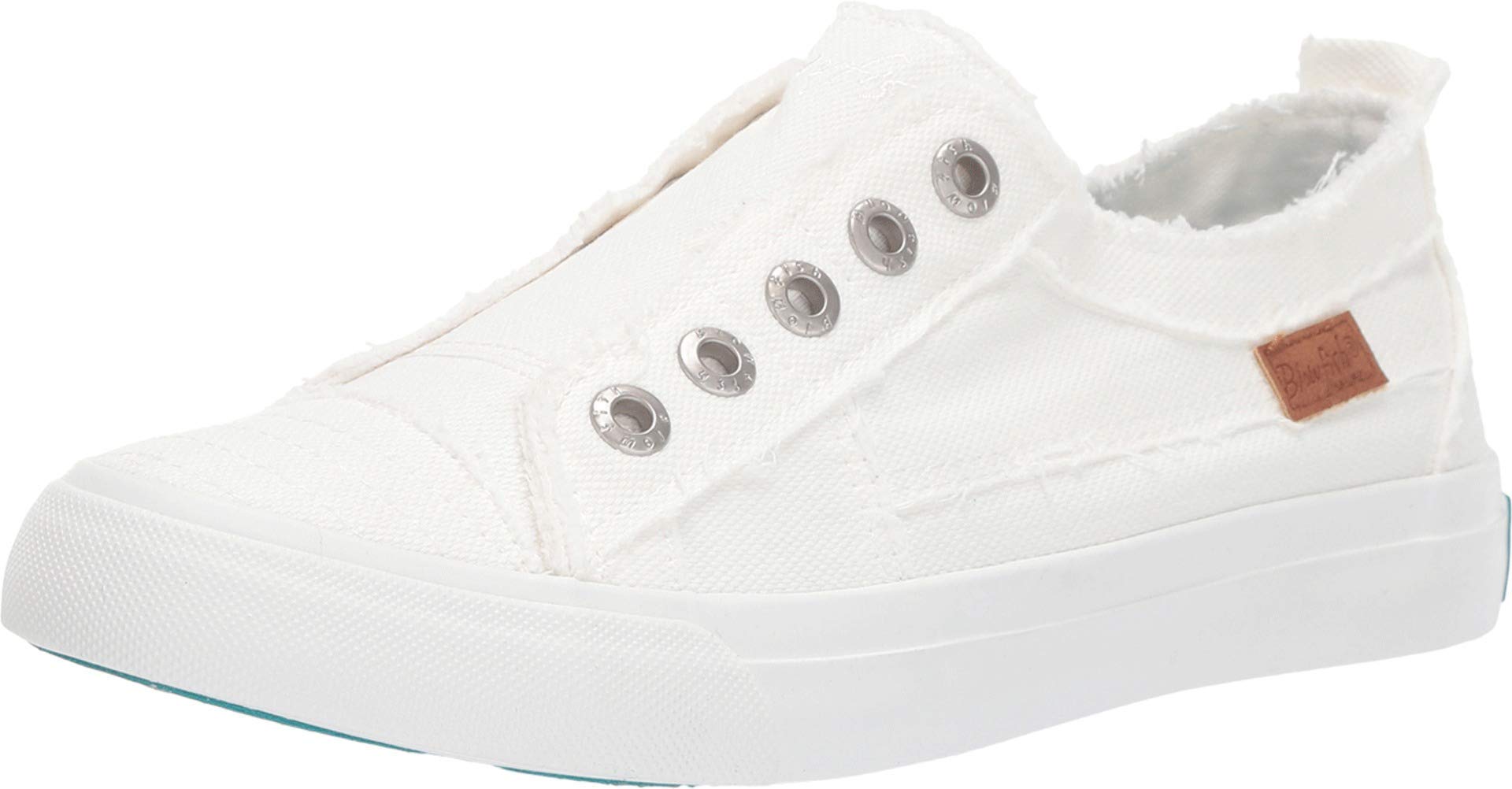 Blowfish Malibu Women's Play Sneaker, White Smoked 16 Oz Canvas, 5.5 UK