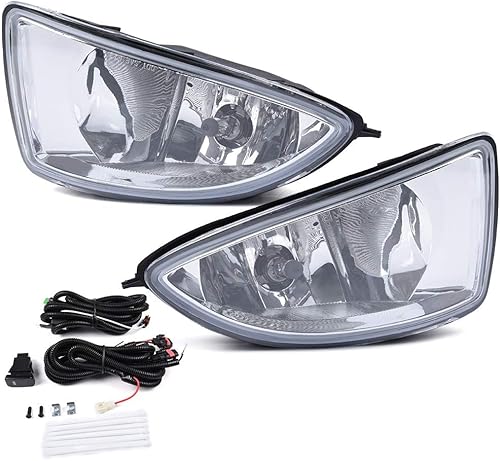 G-PLUS Faros antiniebla para parachoques delantero compatibles con Honda Civic de 2 puertas4 puertas 2004 2005 de policarbonato de resina