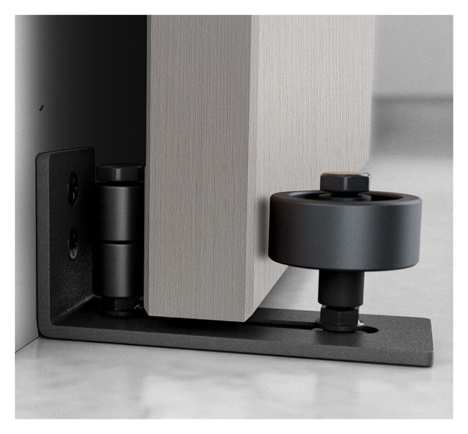 Edede 1 Piece Sliding Door Hardware Carbon Steel Wall Mount Floor Bottom Guide Sliding Door Roller Guide Barn Door Stay Roller Hardware Accessories(1 Piece)