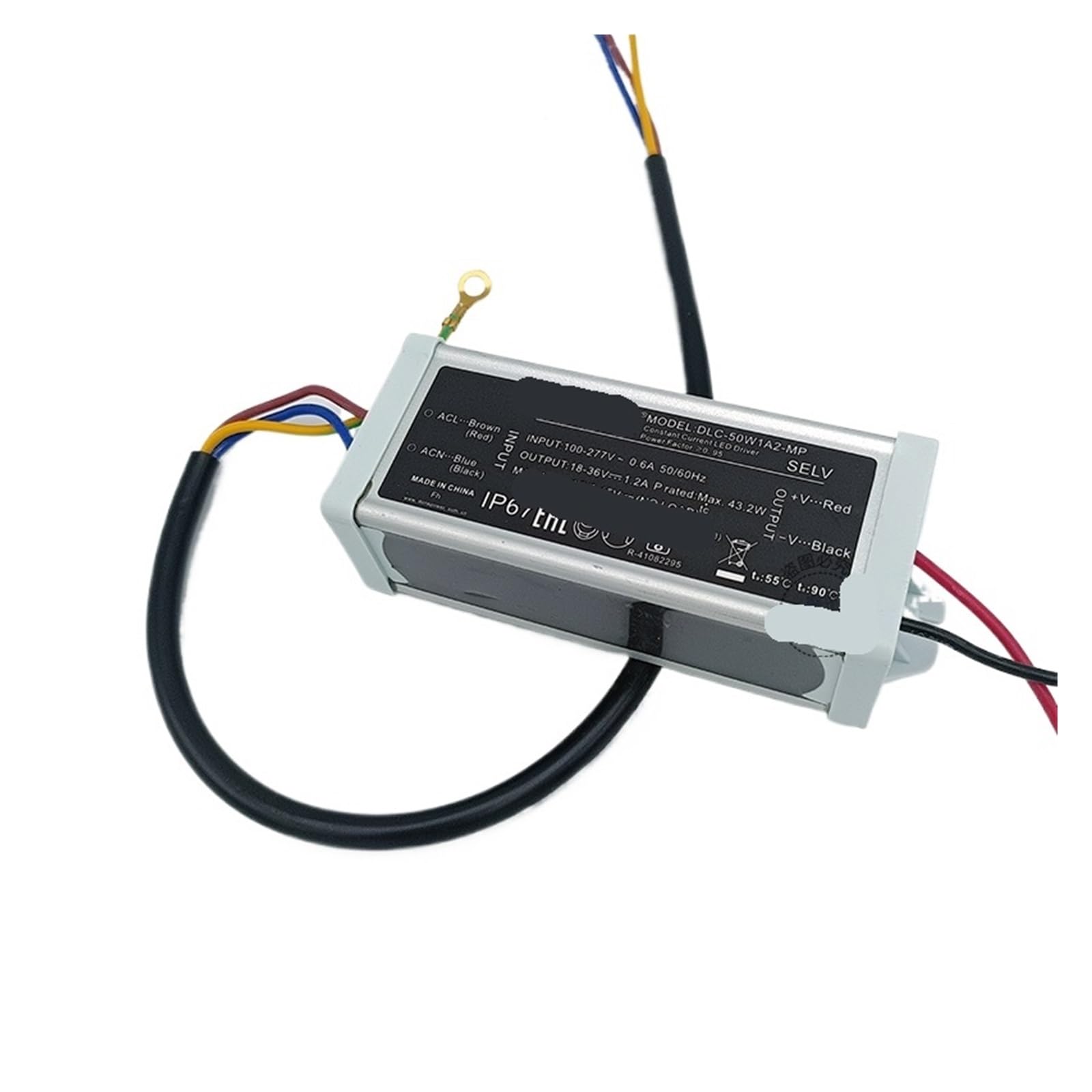 Ballast LED 50W 1200mA alimentation électrique étanche pour lampadaire extérieur