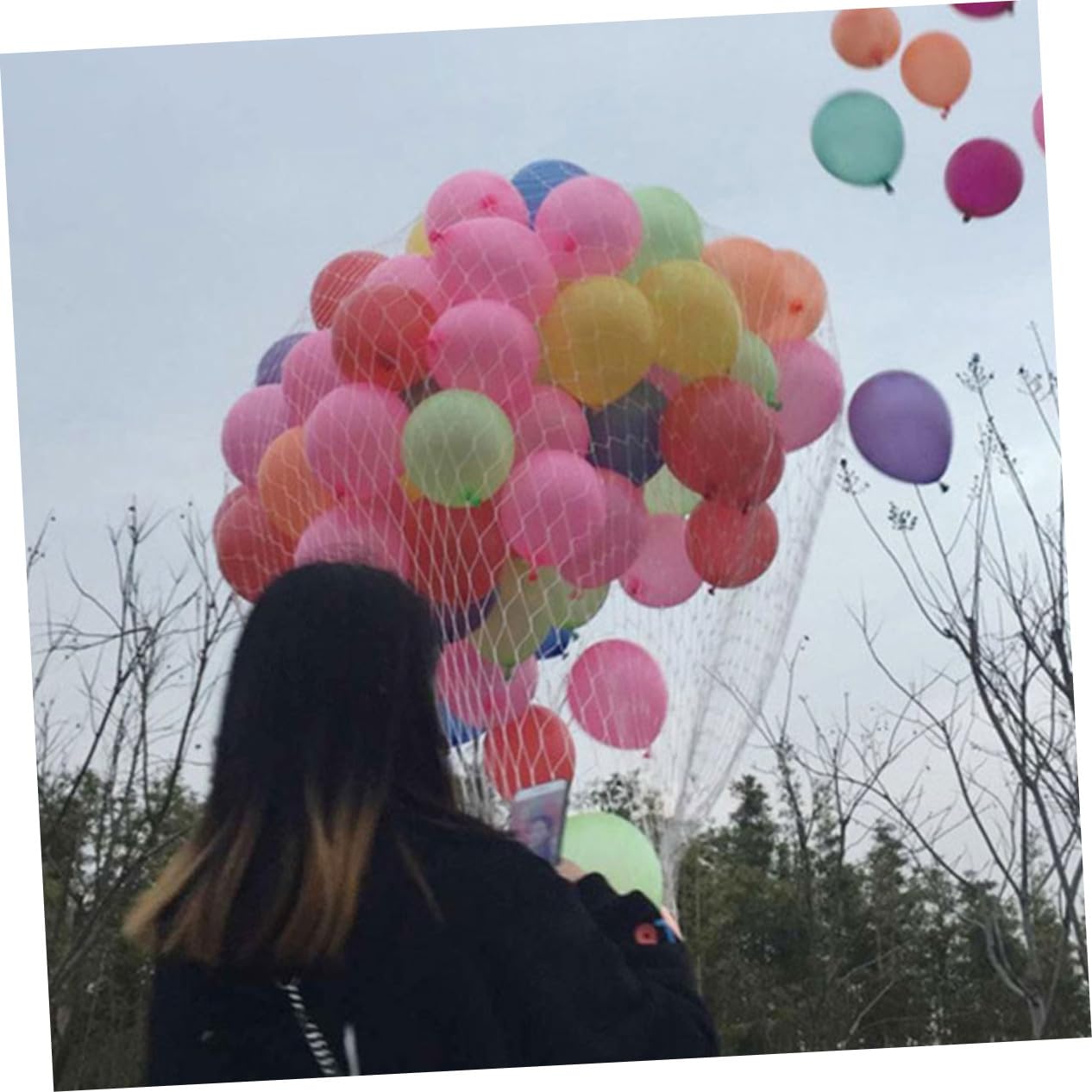 Ballonfallnetz Weiß aus Kunststoff für Partys und Events bis 1000 Ballons | Maschennetz, Sicher und Zuverlässig, Installieren, Wiederverwendbar, Vielseitiges Zubehör für Geburtstage