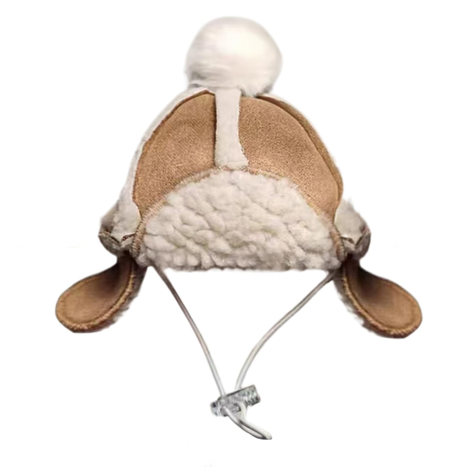 UOSIA Dog Winter Hat Fashion Pet Aviators Hat with Ear Holes and Fleece Lining Cute Puppy Pompom Hats Warm Caps for Small Medium Large Dogs