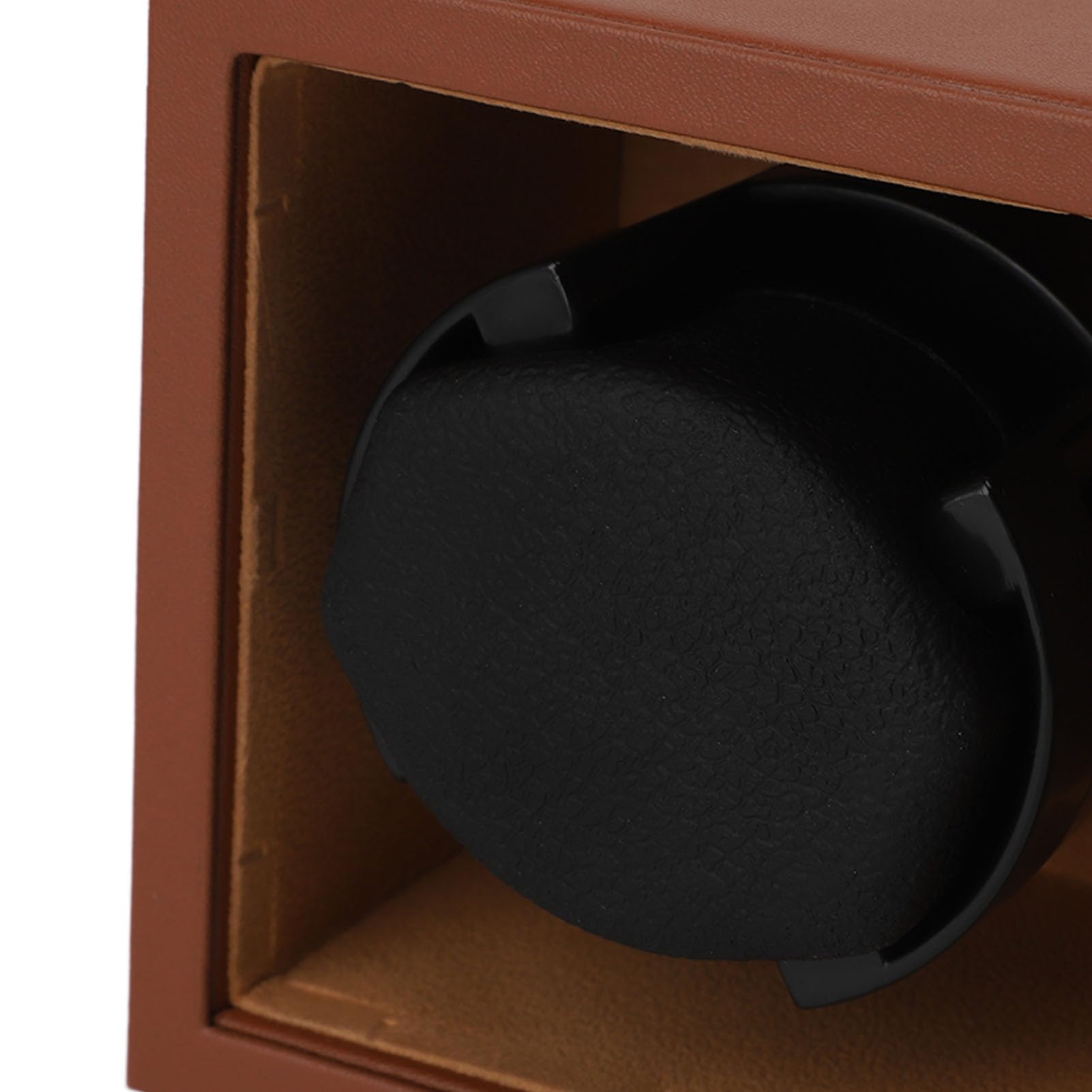 Remontoir automatique pour montre unique, boîte de remontoir pour montres automatiques, 5 modes de rotation avec lumière LED, alimenté par USB et batterie, boîte de rangement (Brun)