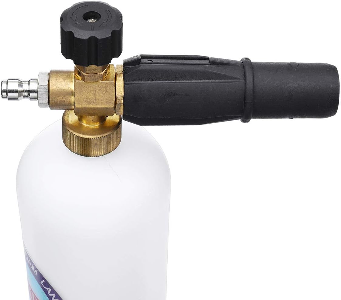 Foam Cannnon II Foam Nozzle Pressure Washer Jet Wash with 1/4" Connector Foam Blaaster 0.22 Gallon Bottle Improved Snow Foam Lance