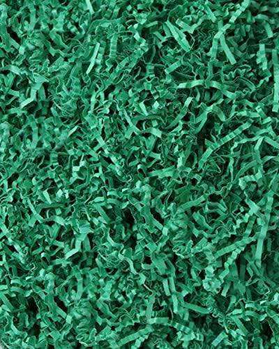 MagicWater Supply Soft & Thin Cut Crinkle Paper Shred Filler (2 LB) for Gift Wrapping & Basket Filling - Green