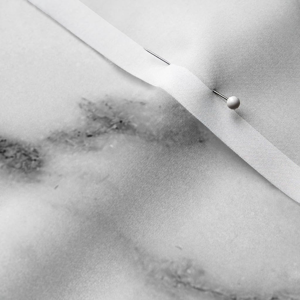 Spoonflower Fabric - Marble Gray Black Kitchen White Monochrome Modern Silver Print Earth Printed on Satin Fabric by The Yard - Sewing Lining Apparel Fashion Blankets Decor