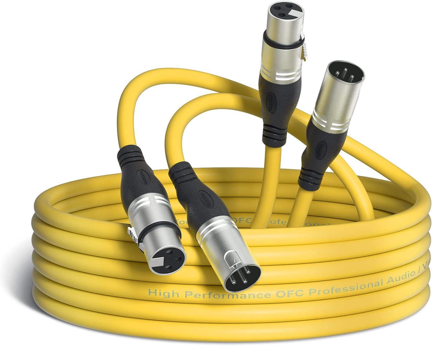 NUOSIYA 2 Pack XLR Cable, 10M/33ft Balanced Microphone XLR Male to