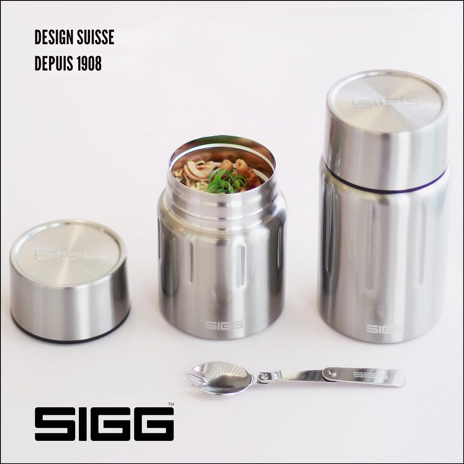 Sigg Gemstone Food Jar (0.5 L / 0.75 L), récipient Alimentaire Isotherme, Lunch Box Isotherme pour l'école ou Le Bureau, boîte en Acier Inoxydable 18/8 de Haute qualité