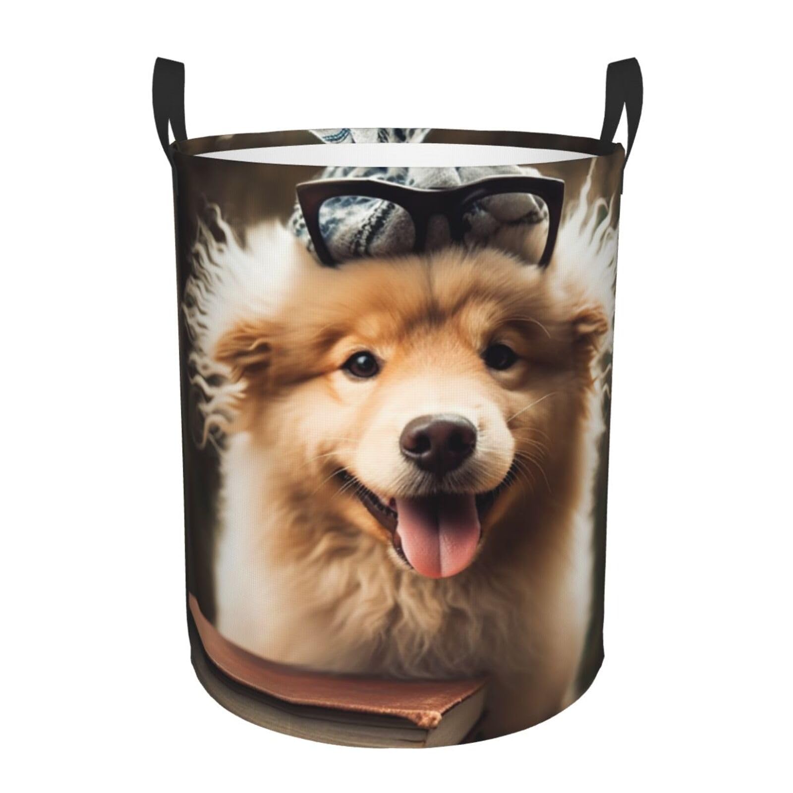 Wäschekorb Faltbar Mit Hundemuster – 48 X 41,9 Cm, Oxford-Stoff, Mit Griffen, Für Spielzeug & Wäsche