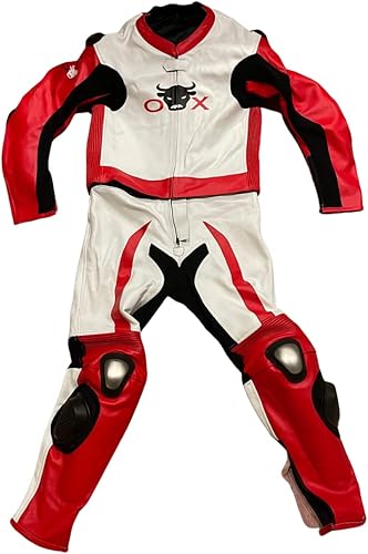 Miniatura 3 de Ox Traje de motocicleta totalmente protector de 2 piezas chaqueta desmontable 100 piel natural L