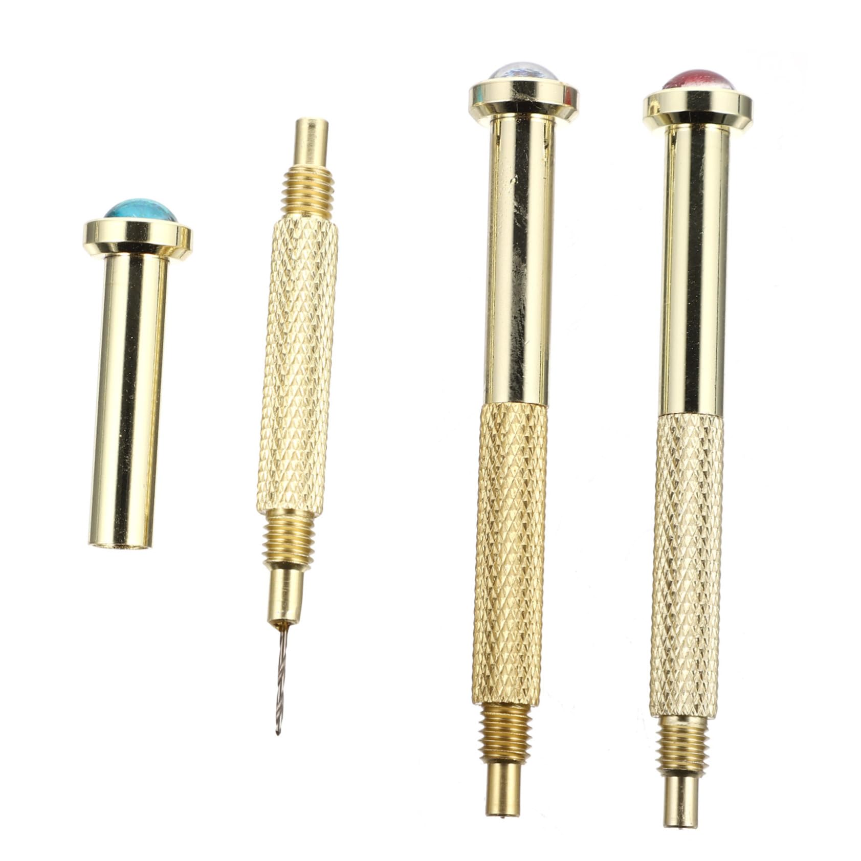 FOMIYES Nail Art Piercing Tool Set 3pcs Metal Nail Drills for Heart Charms Dangle Charm Nail Jewelry Drill Bits Random