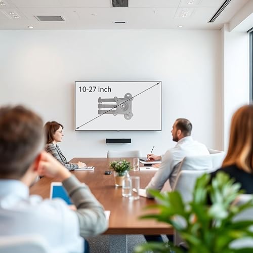 Miniatura 3 de Columpio de montaje en pared para televisores de 14" a 27" y paneles planos, LCD LED de hasta 22 libras, VESA 2.953x2.953 in a 3.937x3.937 in,