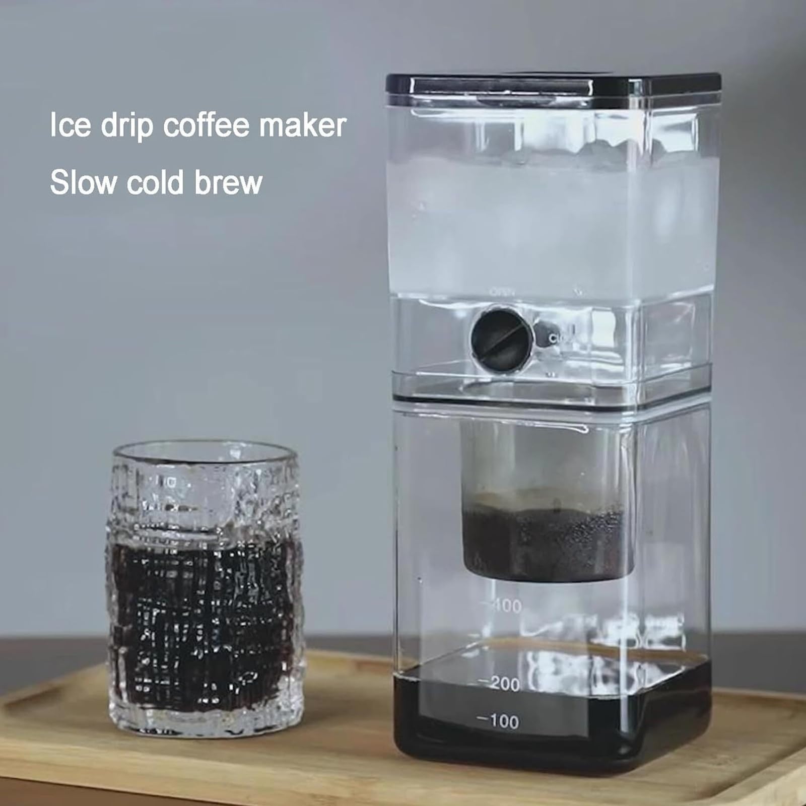 400 ml ekspres przelewowy do kawy Cold Brew, regulowana prędkość parzenia | Ekspres przelewowy do kawy mrożonej, filtr ze stali nierdzewnej, wyraźne podziałki, do domu, biura i dla entuzjastów