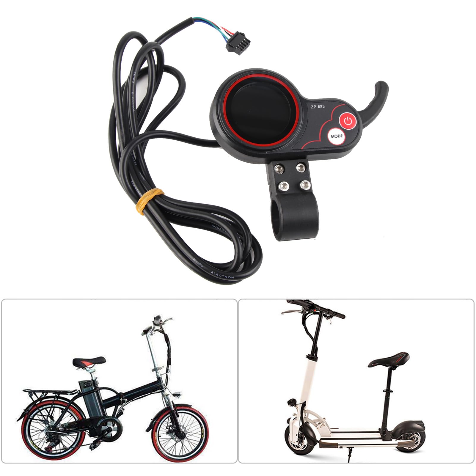 BuyWeek Contrôleur de Moteur de Vélo Électrique, 36V 250W/350W Contrôleur de Moteur Panneau de Commande à Écran LCD avec Manette de Vitesse pour Scooter Électrique Vélo Électrique(36V)