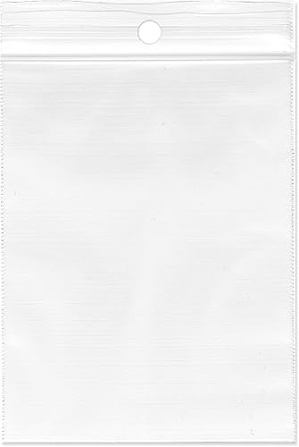 Miniatura 1 de Plymor 3 x 4 pulgadas (caja de 1,000), 2 mil con cierre de cremallera para colgar bolsas de plástico con cierre
