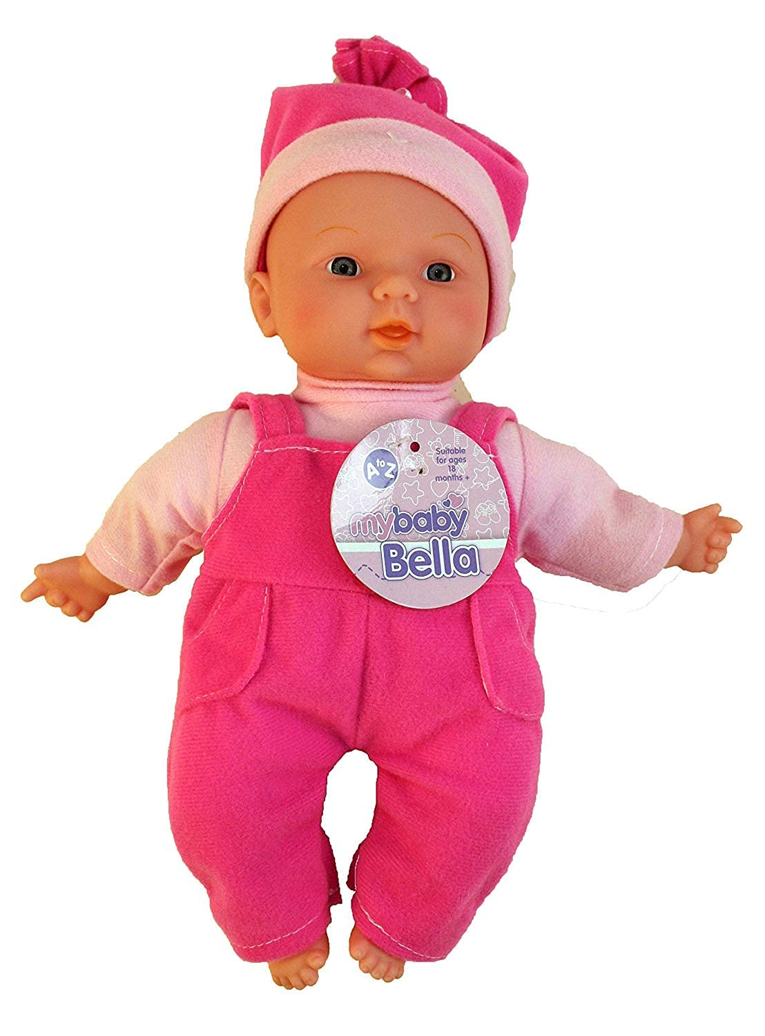 UnibosMy Baby Bella Doll with Assorted Pink Clothing 30 cm Made for Toddlers and Kids
