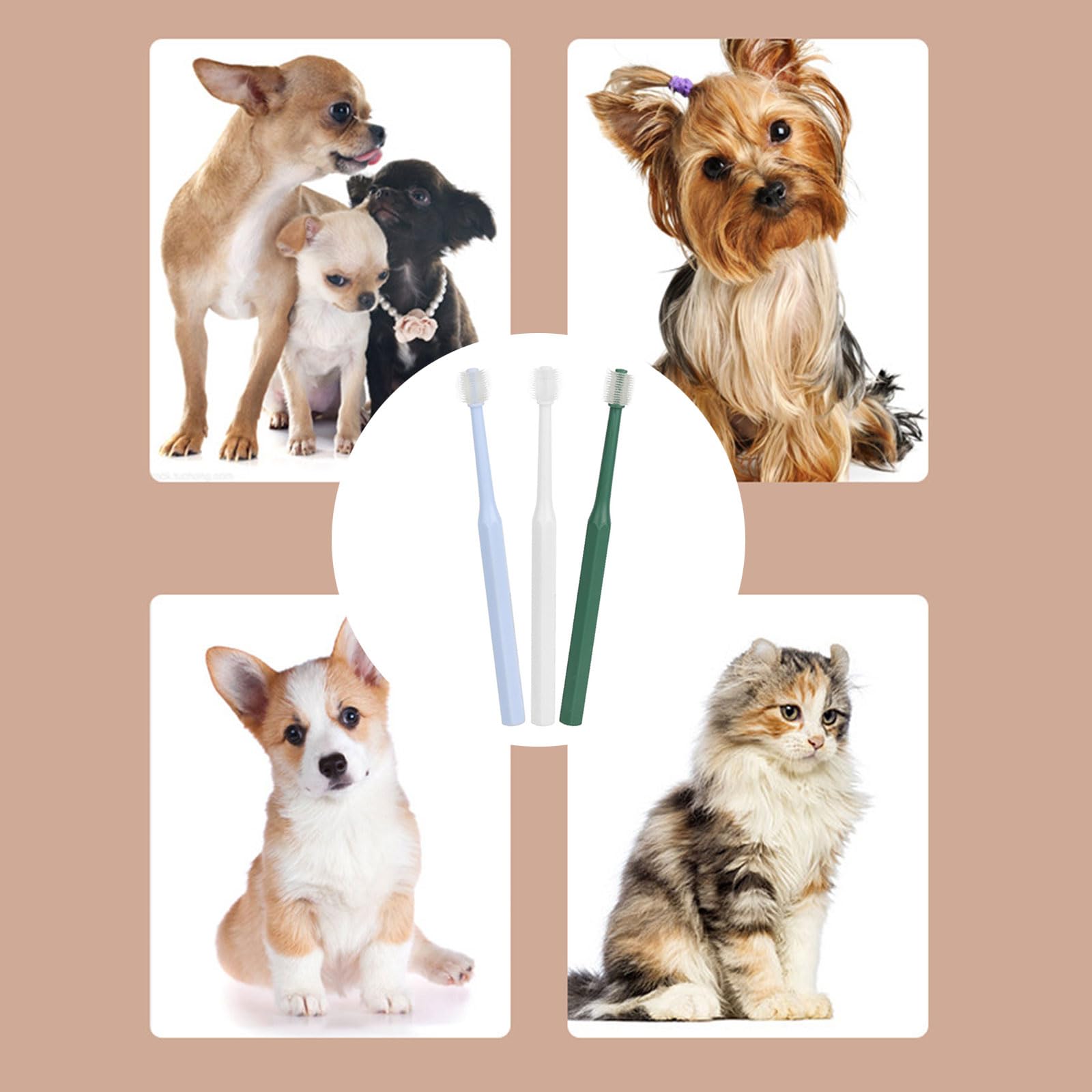 HUANGTNG 360 Degree Dog Toothbrush Teeth Kits Pet Teeth Health Grooming Product