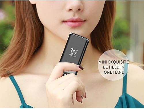 Miniatura 7 de Ulcool V9 Pequeño Flip Metal Cuerpo Dual Sim Card Teléfono celular móvil de lujo desbloqueado (negro)