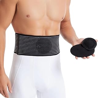 Umbilical Hernia Belt for Men and Women - Abdominal Support Binder with Compression Pad - Supports Waist and Tummy after Surgery, Postpartum, and Belly Button Hernia Aid