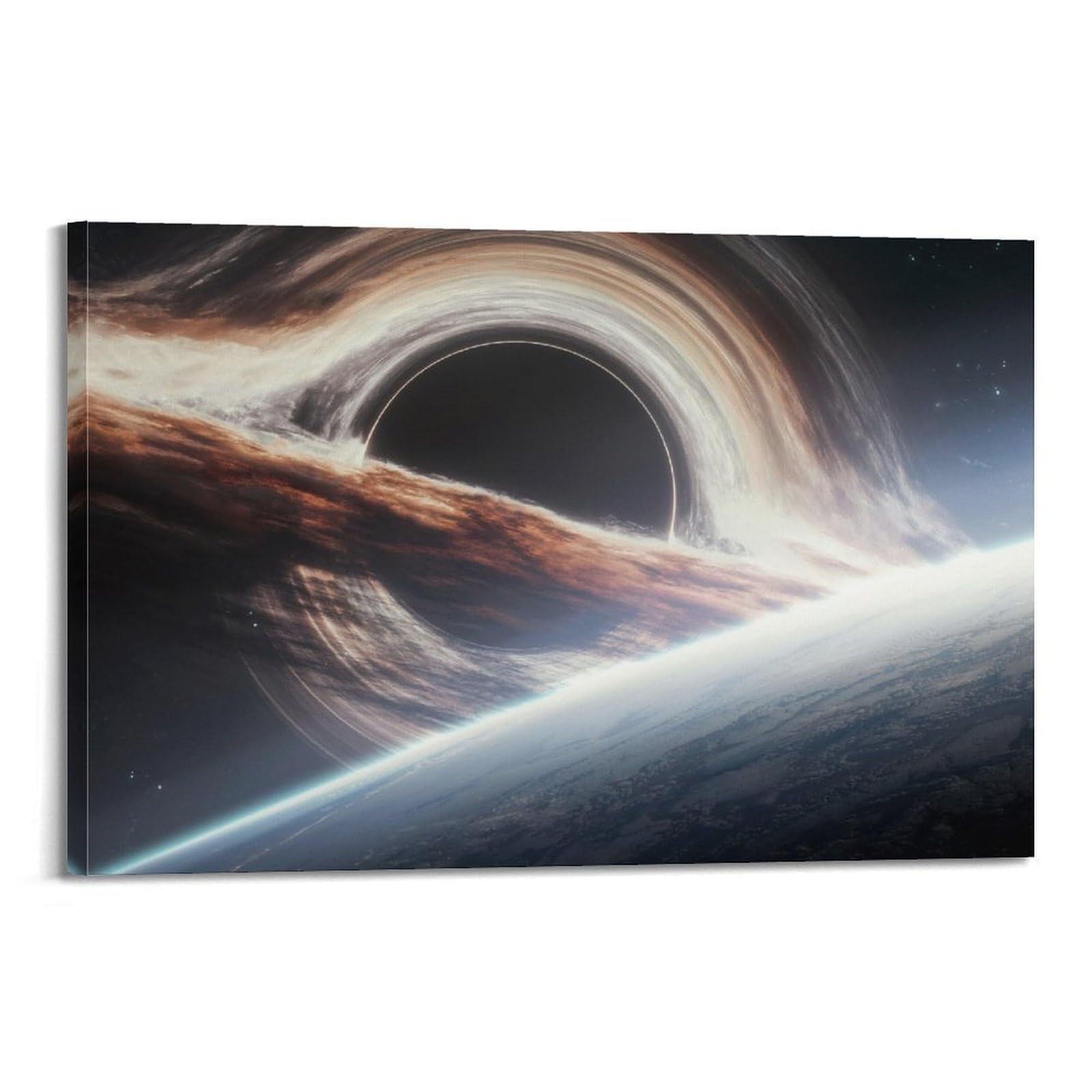 OKAHYS Black Hole Planet Earth Space Poster Decorative Painting Canvas Wall Artworks Picture 08x12inch(20x30cm)