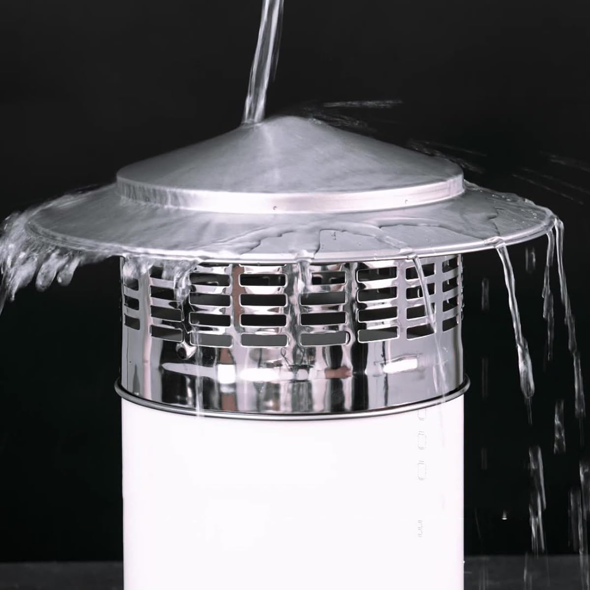 Estrattore d'Aria Tetto in Acciaio Inox 304 Comignolo per Camino Terminale di Ventilazione Rotondo Rete Anti Topi Uccelli(16in)