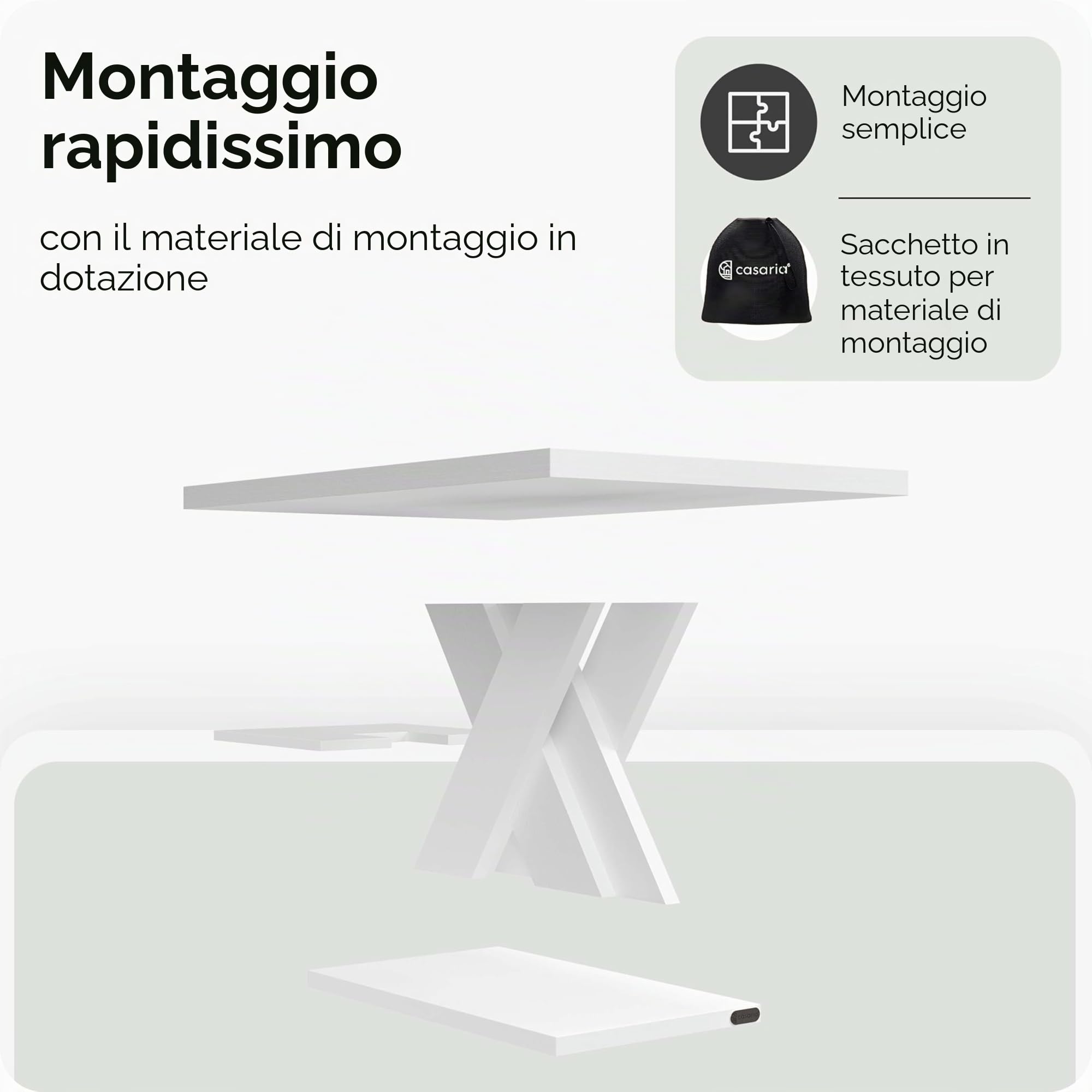 Casaria® Tavolino Detroit 90x60x45cm da Divano 2 Ripiani in Legno Carico Max 50kg Antigraffio Tavolo da Caffé Soggiorno Design Moderno